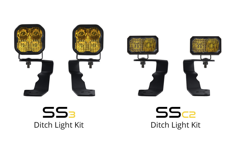 Subaru WRX LED Light Pods - Diode Dynamics - Stage Series 2in Backlit Ditch Light Kit - Yellow - `15-`21